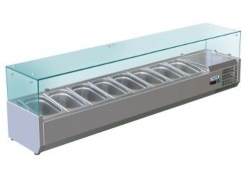  Saro Kühlaufsatz mit Glasaufsatz | 8x1/3GN | 180x38x43.5cm 