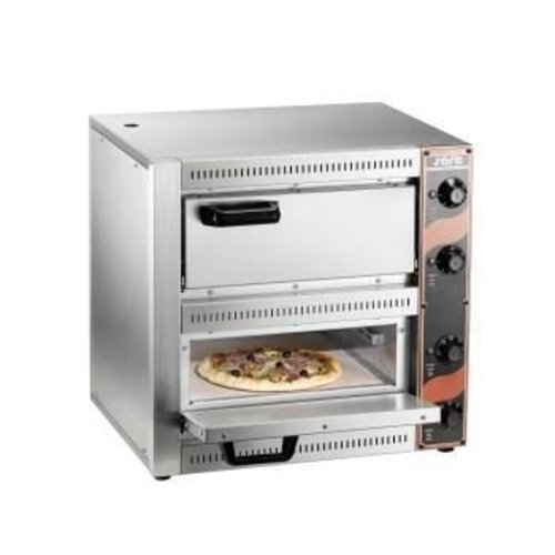  Saro Professionelle Pizza-Ofen 2 x 2500 Watt | 2 Pizzen 