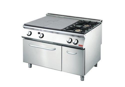  Gastro-M Horeca Gasherd mit Backofen | 2 Brenner 