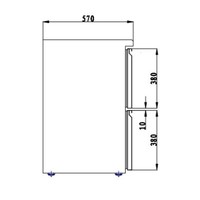 Barkühlschrank | 2-türig mit Flaschenkühlbereich | Serie U