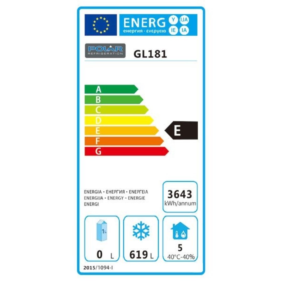 Gefrierschrank | Edelstahl | 4 Räder | 850 L | 201(H)x74(B)x99(T) cm