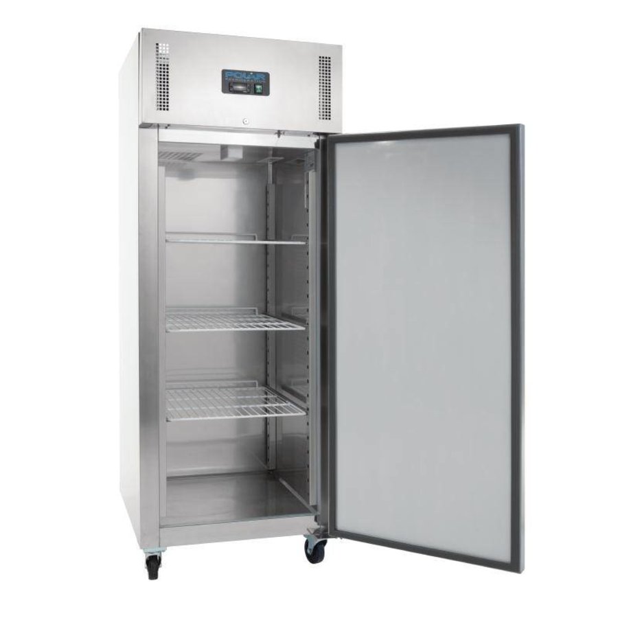 Kühlschrank | Edelstahl | 4 Räder | 650 L | Selbstschließend | 201(H)x75(B)x84(T) cm