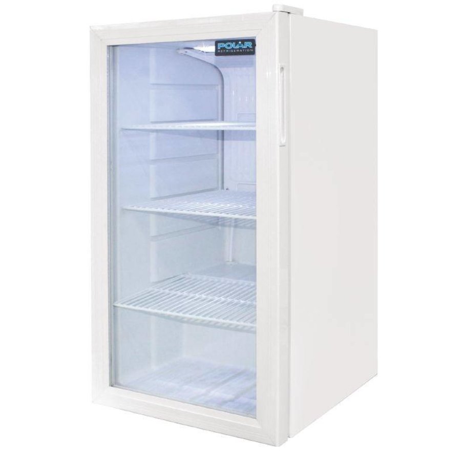 Kühlschrank | Mini | Edelstahl | Glastür | 88L | 83(H)x43(B)x48(T) cm