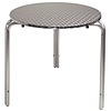 Bolero Edelstahl stapelbar Tisch | Rund 70 cm