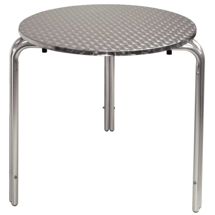 Edelstahl stapelbar Tisch | Rund 70 cm