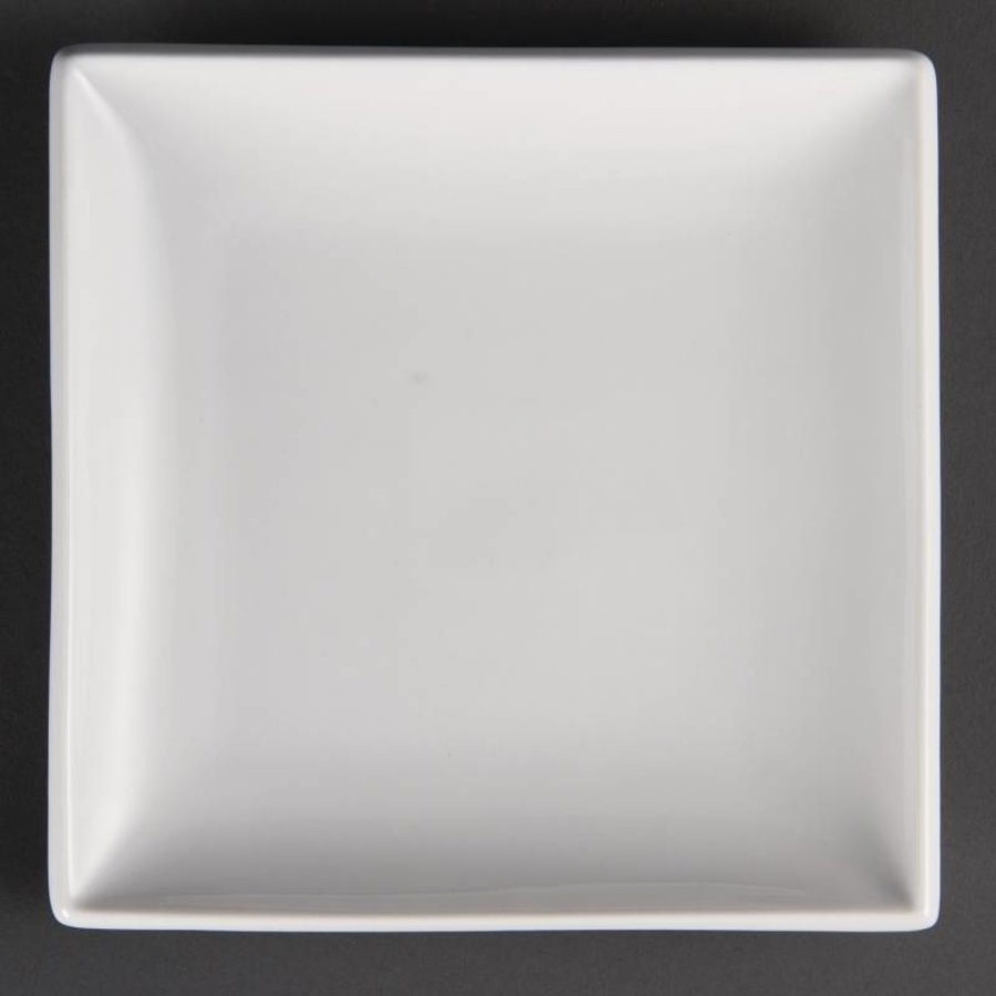 Luxus quadratische Porzellanteller 29,5 cm (6 Stück)