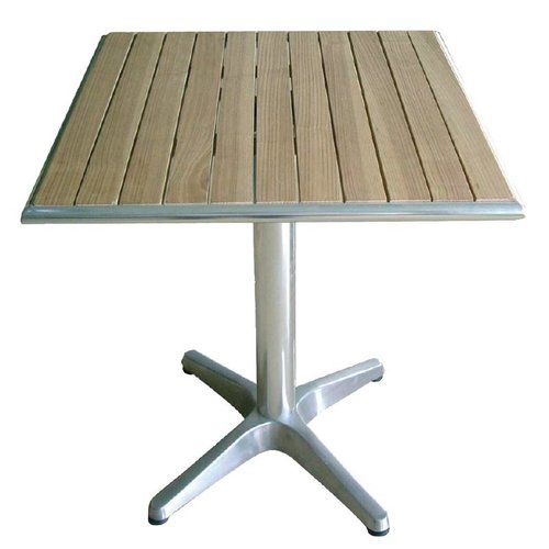  Bolero Quadratischer Tisch mit Holzplatte | 60x60cm 