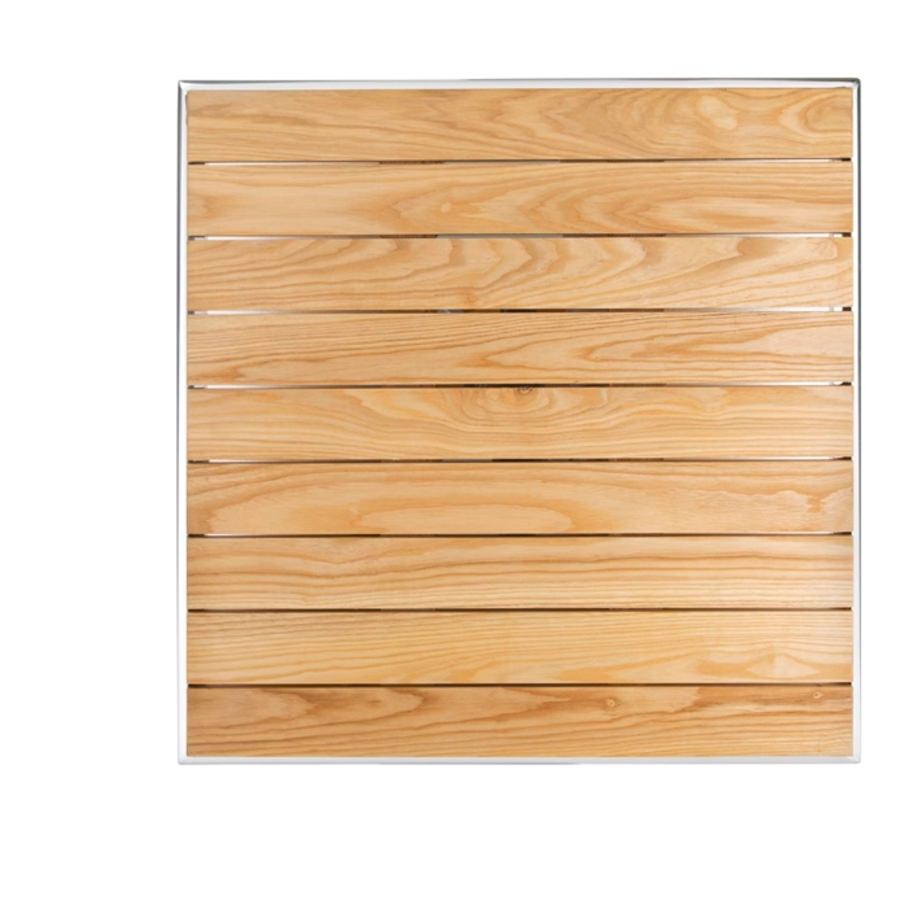 Quadratischer Tisch mit Holzplatte | 60x60cm