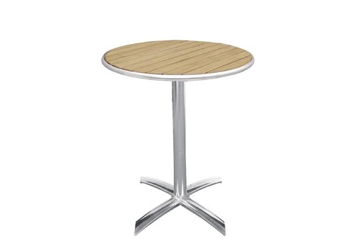  Bolero Folding Round Table mit Holzplatte 