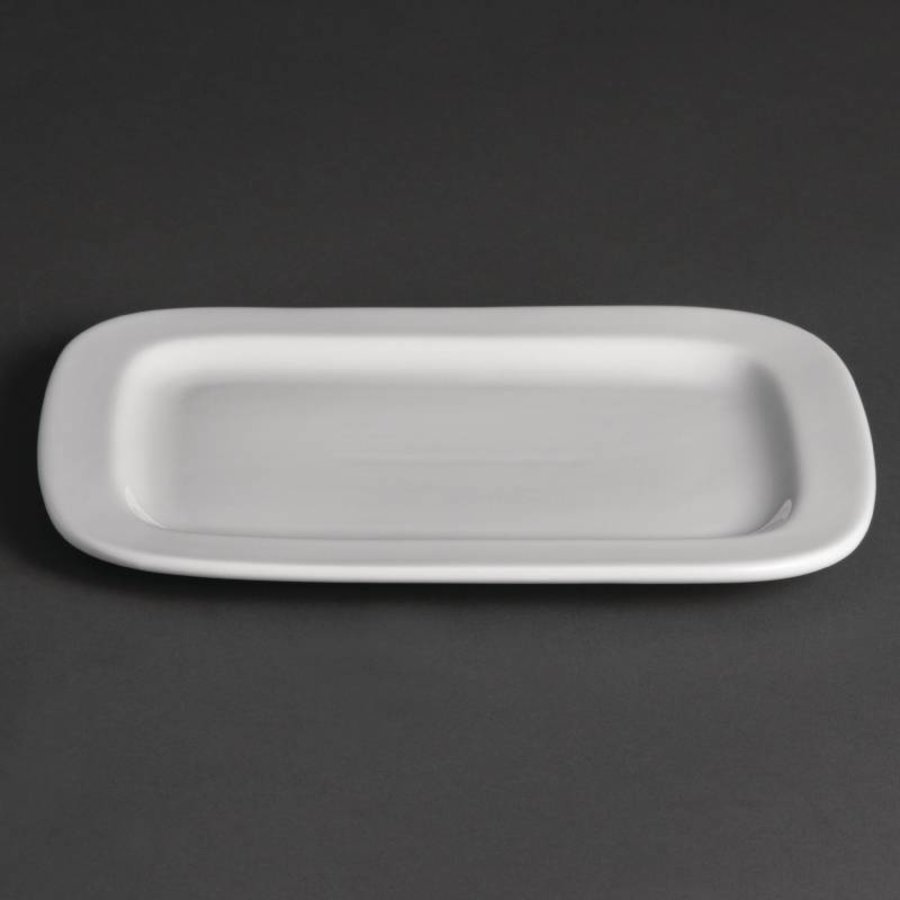 Weißes Porzellan Servierschale 23x17cm | 12 Stück