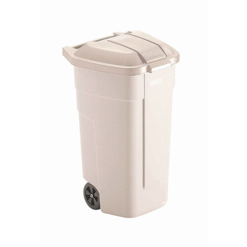  Rubbermaid Beige Rollbehälter mit Deckel | 100 Liter 