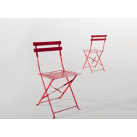 Bistro Stühle aus Stahl Rot | 2 Stück