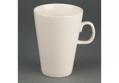  Olympia Weißes Porzellan Tee-Becher 40cl (12 Stück) 