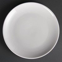 Weiße, runde Catering Platten 25 cm (12 Stück)