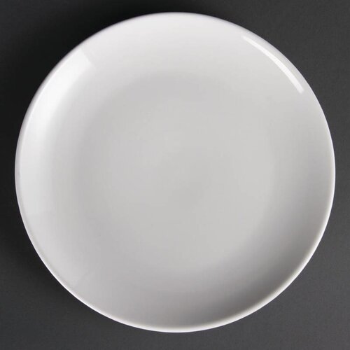  Olympia Weiße, runde Catering Platten 25 cm (12 Stück) 