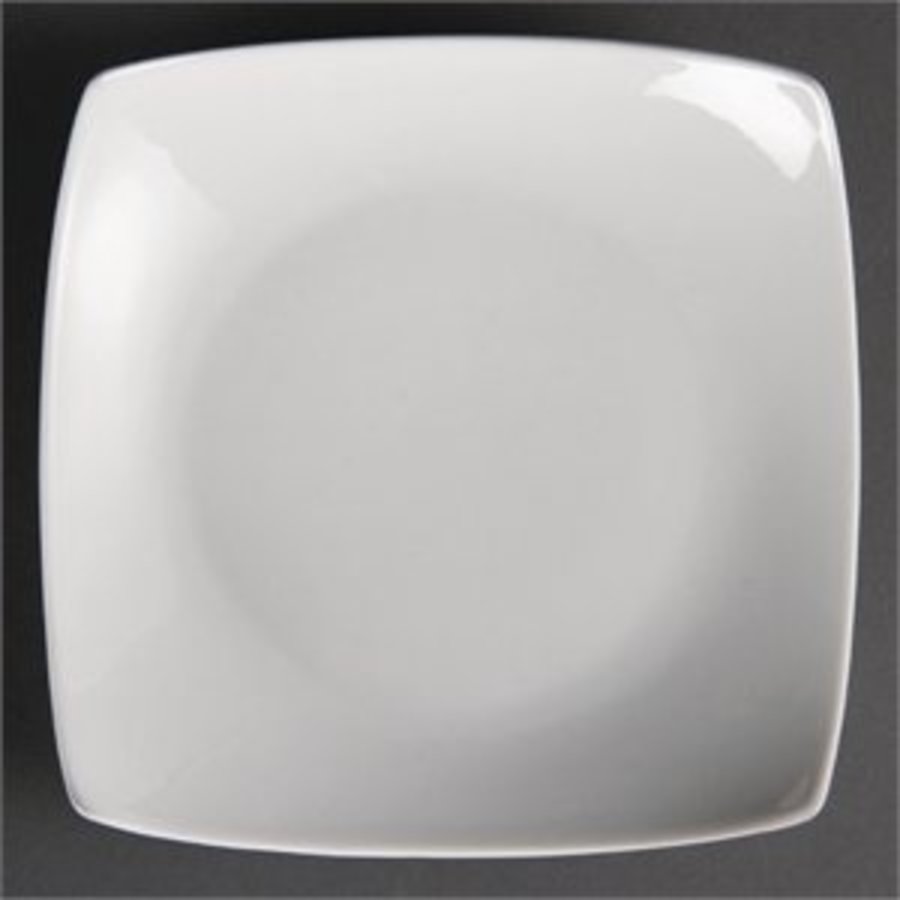 Quadratische weiße Servierplatte (12 Stück)