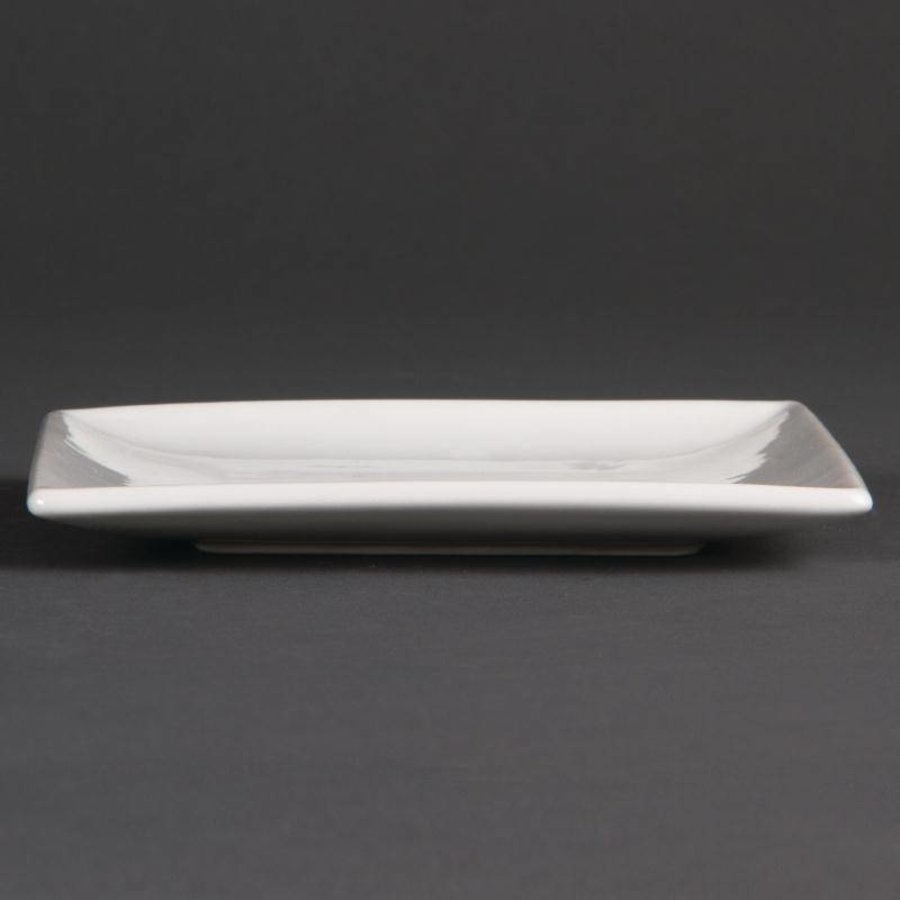 Quadratischen weißen Teller Teller 14 cm (12 Stück)