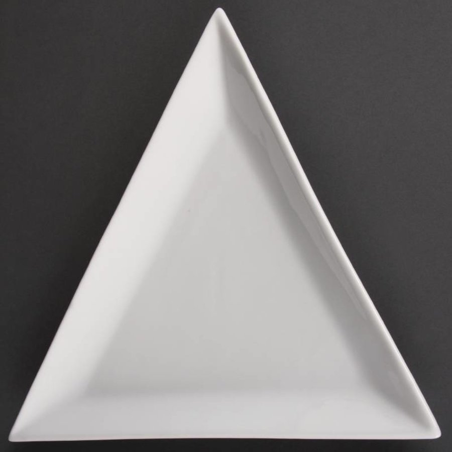 Porzellanteller Dreieck 18 cm (12 Stück)