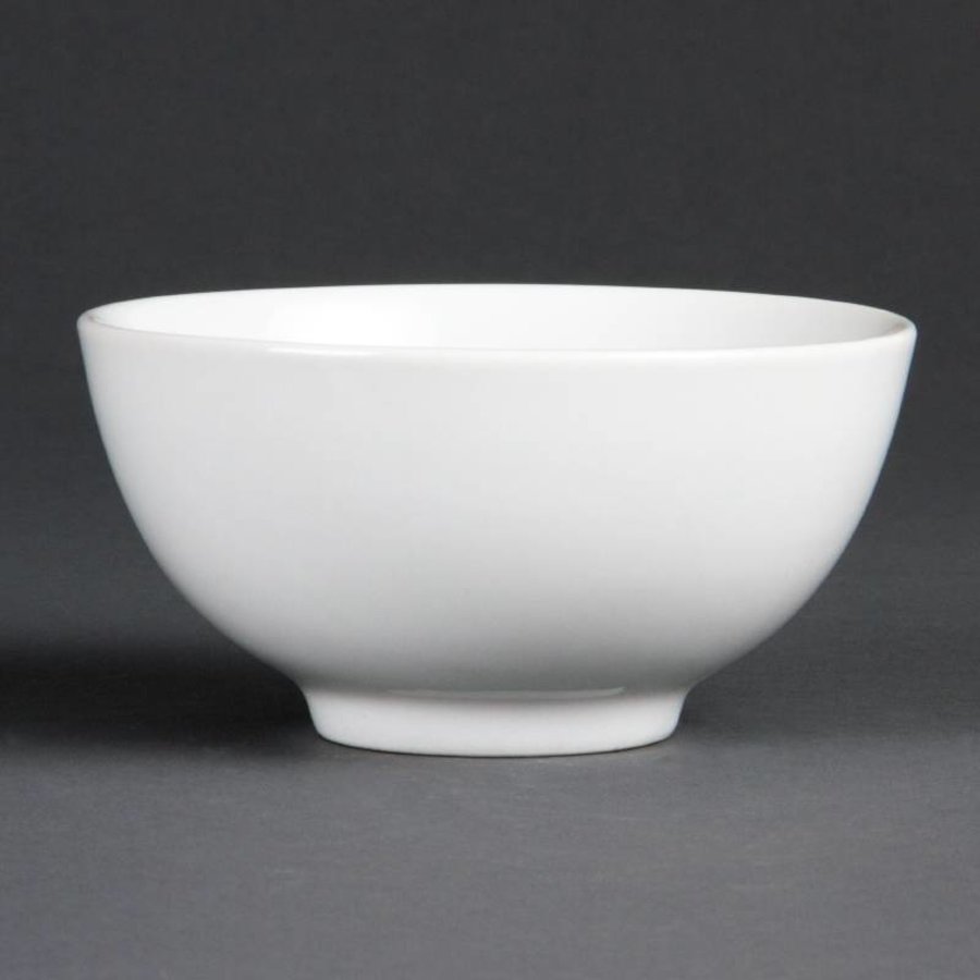 Weiße Porzellanschüssel Rund 13 cm | 12 Stück