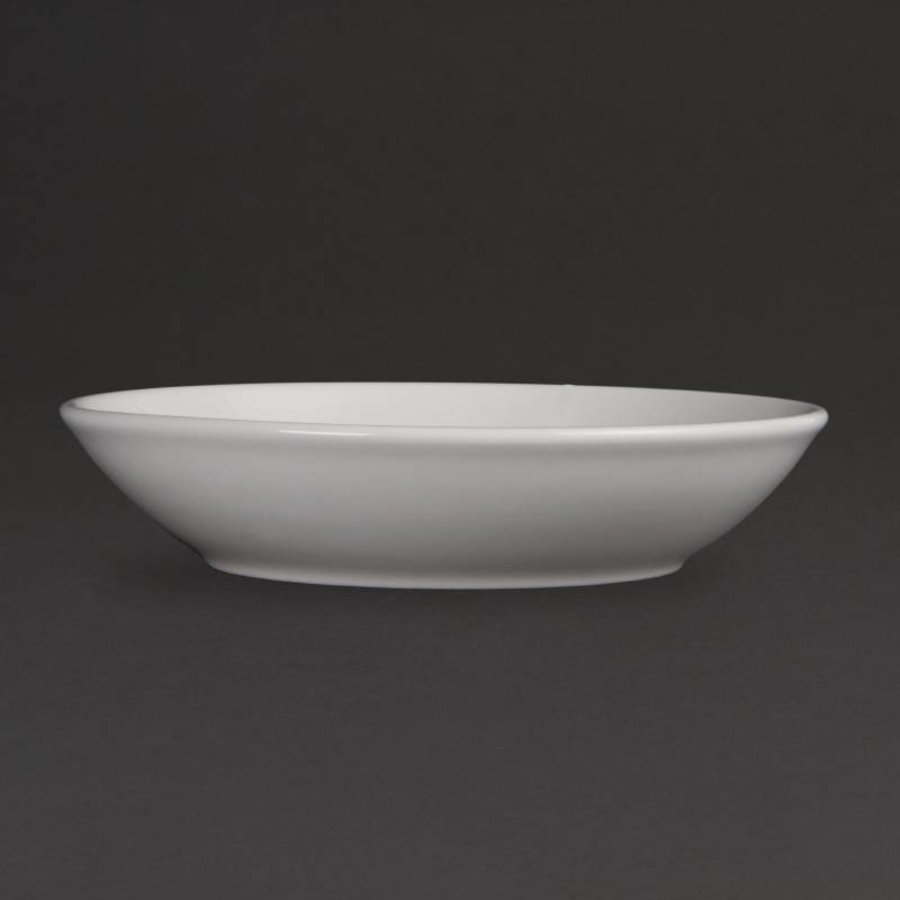 Weiße Porzellan Ronden 20,5 cm (6 Stück)