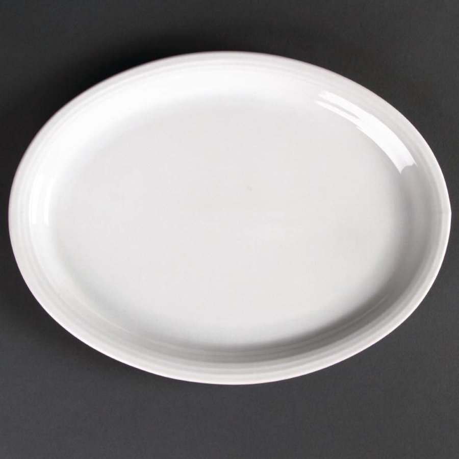 Porzellan Oval Gericht | 6 Stück