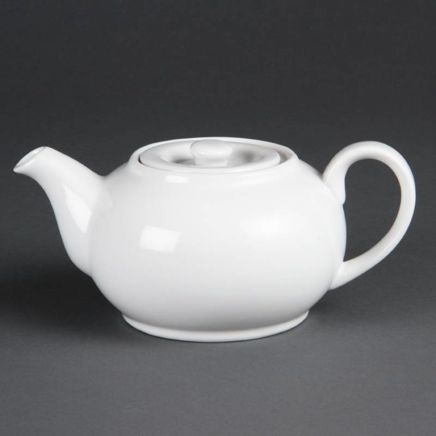 Weißes Porzellan-Teekanne 85 cl (4 Stück)