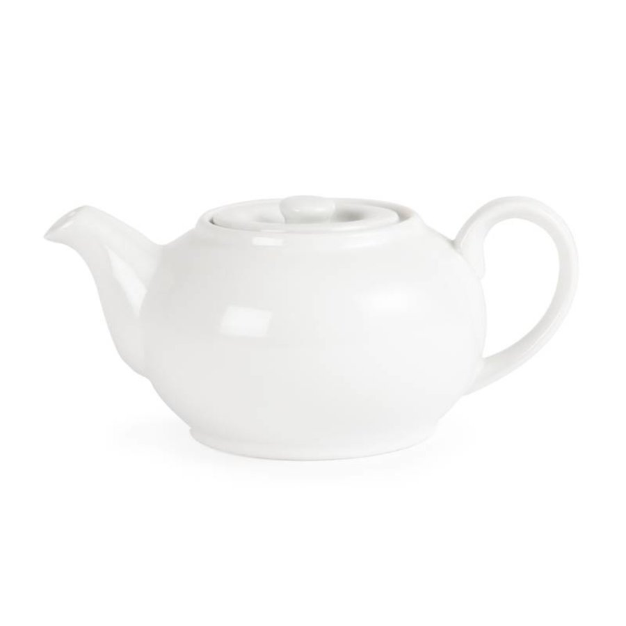 Weißes Porzellan-Teekanne 85 cl (4 Stück)
