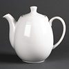 Olympia Weißes Porzellan Tee / Kaffeekanne 110 cl (4 Stück)
