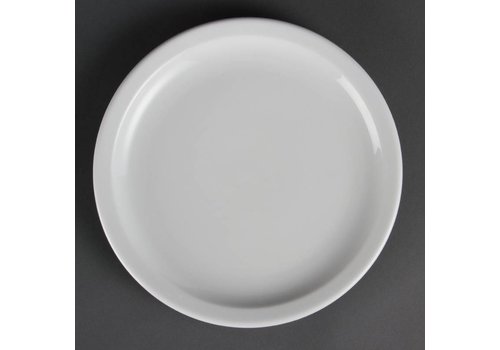  Olympia Porzellan-Teller Mittagessen mit schmalem Rand 23 cm (12 Stück) 