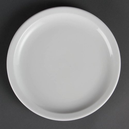  Olympia Porzellan-Teller Mittagessen mit schmalem Rand 23 cm (12 Stück) 