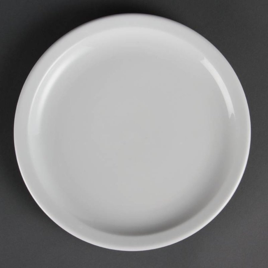 Porzellan-Teller Mittagessen mit schmalem Rand 23 cm (12 Stück)