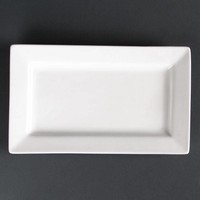 Porzellan rechteckige Platten | 25x15cm (4 Stück)