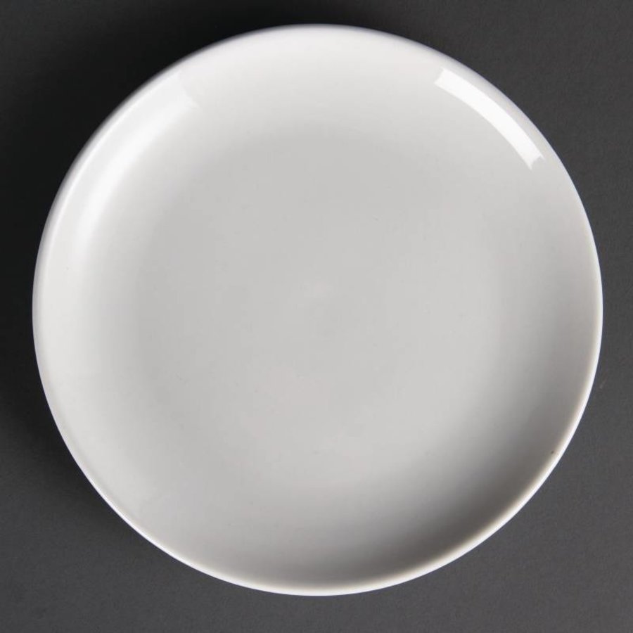 Weiße Porzellanteller rund 20 cm (12 Stück)