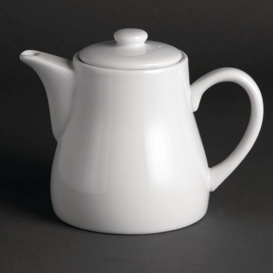 Weißes Porzellan-Teekanne 80cl (4 Stück)