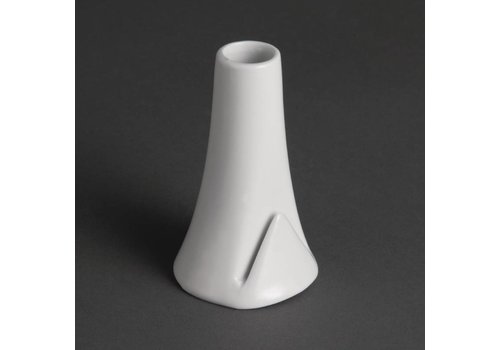  Olympia Weißes Porzellan Tabelle Vase 10cm | 12 Stück 