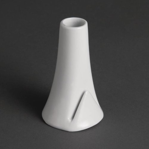  Olympia Weißes Porzellan Tabelle Vase 10cm | 12 Stück 