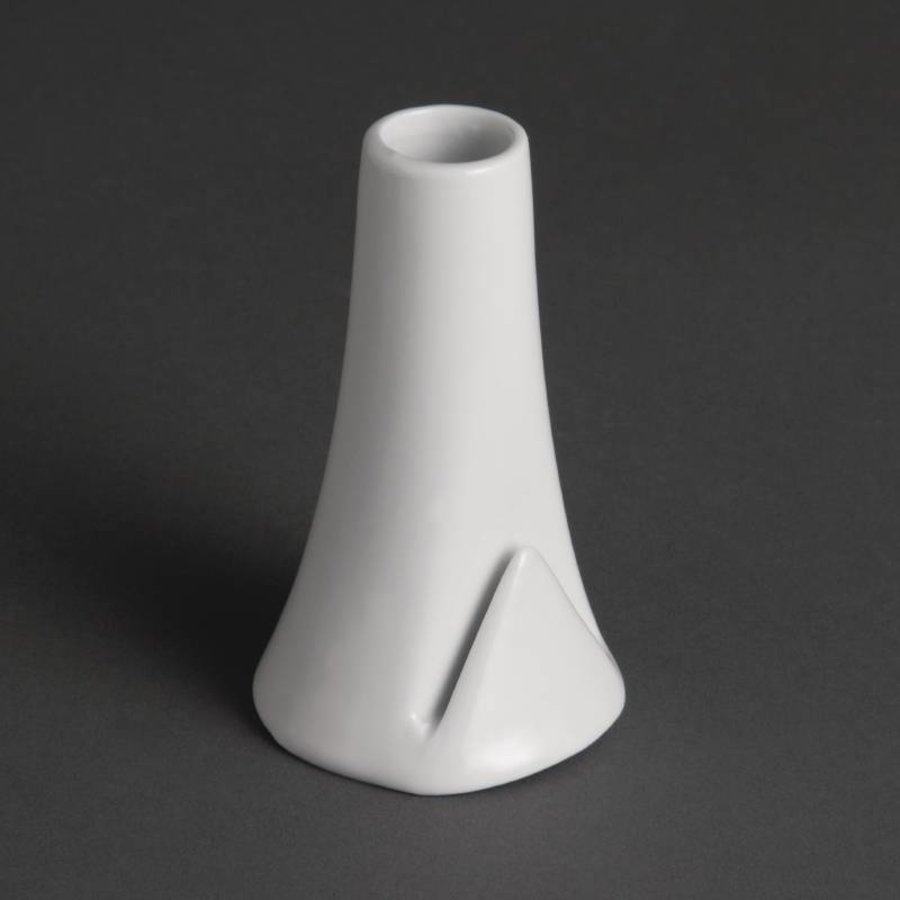 Weißes Porzellan Tabelle Vase 10cm | 12 Stück