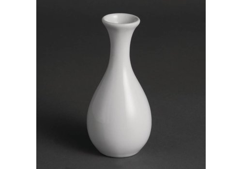  Olympia Weißes Porzellan Tabelle Vase 13cm | 12 Stück 