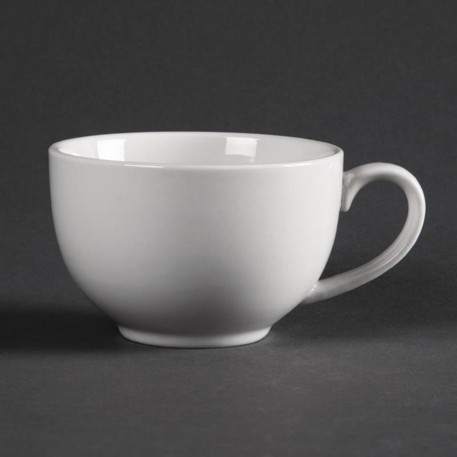 Porzellan-Weiß Kaffeetassen 24 cl (12 Stück)