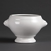 Olympia Weißes Porzellan Suppenschüssel 10,5 cm | 6 Stück