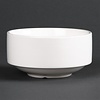 NeumannKoch Stapelbare Weißes Porzellan Suppenschüssel | 40cl 6 Stück