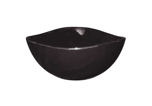  Olympia Porcelain Black Wellig Bowl 10cm | 12 Stück 