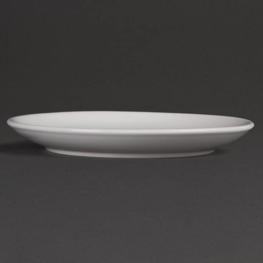 Weiße Porzellan Ronden 18 cm (12 Stück)