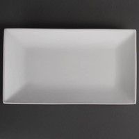 Porzellan flach Servierplatte | 2 Stück