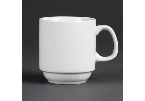  Olympia Weiße Kaffeetasse stapelbare 28,4 cl (12 Stück) 
