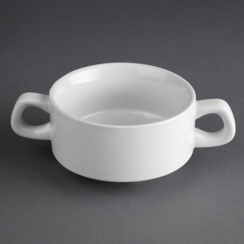  Athena Stapelbare Weißes Porzellan Suppenschüssel | 28,5cl 12 Stück 