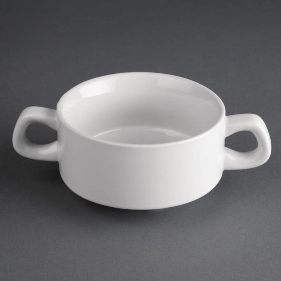Stapelbare Weißes Porzellan Suppenschüssel | 28,5cl 12 Stück