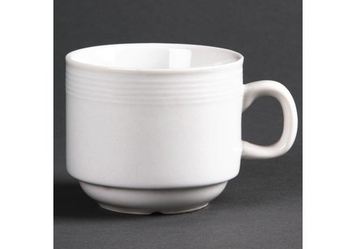  Olympia Weißes Porzellan Tee-Tasse 20 cl (12 Stück) 