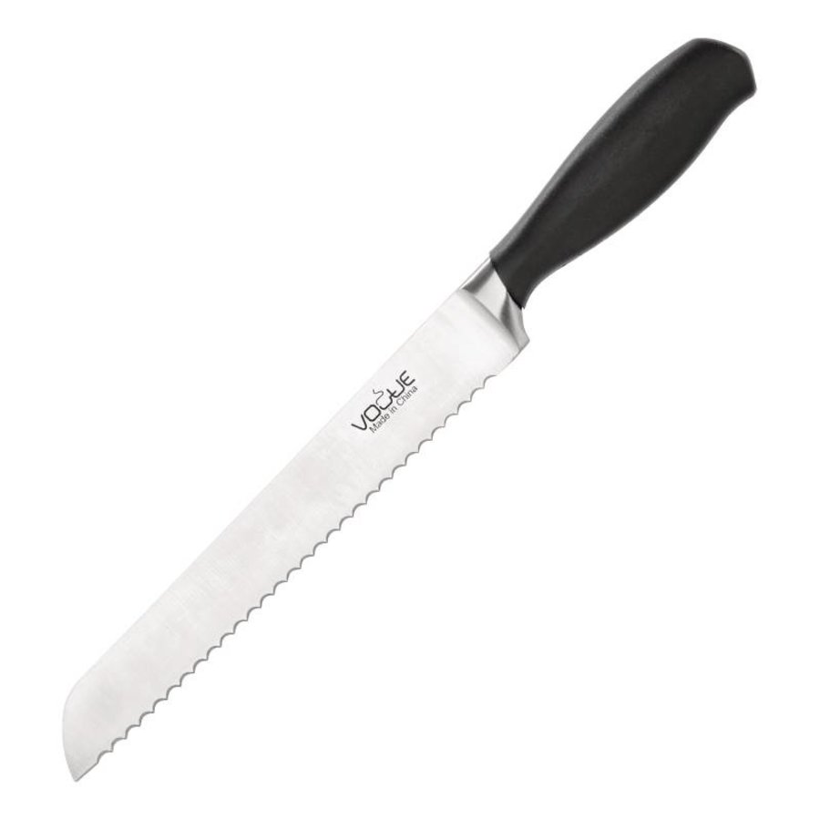 Schwarz gezacktes Brotmesser 20,5 cm