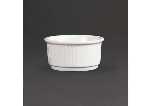  Olympia Stapelbare Weißporzellan Ramekin 8cm | 12 Stück 